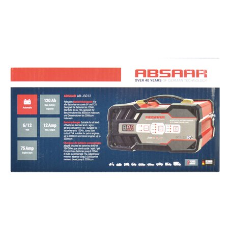 Absaar AB-JS012 Chargeur de Batterie & Démarreur 6V/12V 12A