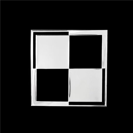 Autocollant Nickel 'Chequer' - 50x50mm