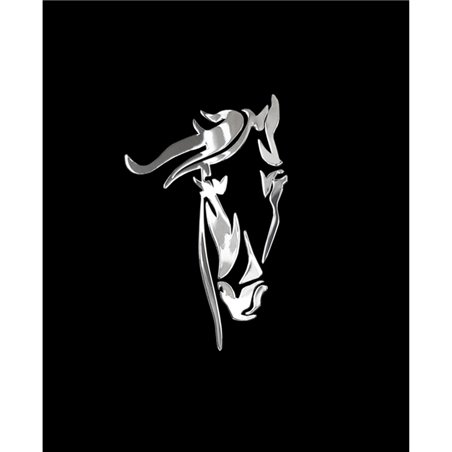 Autocollant Nickel 'Horse's head' - 52x80mm