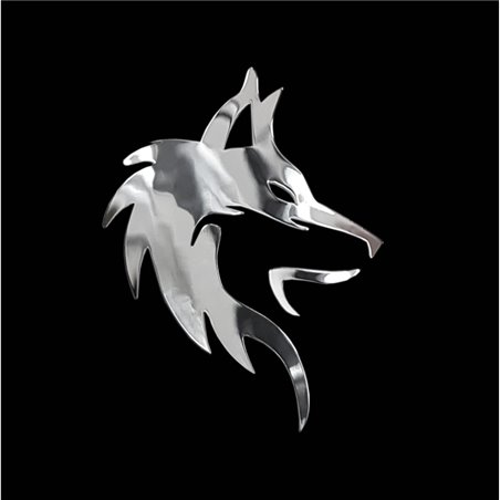 Autocollant Nickel 'Fox head' - 56x70mm