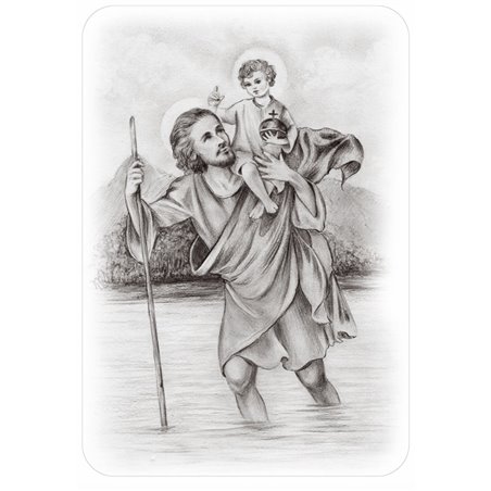 Autocollant AutoTattoo St.Christopher - 33x47,5cm