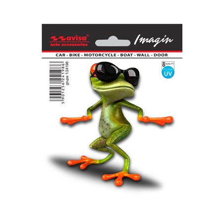 Autocollant AutoTattoo Frog Sunglasses - 11x11cm