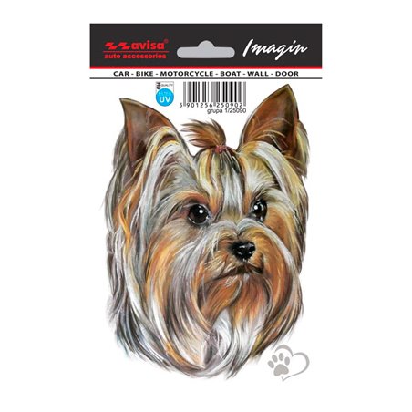 Autocollant AutoTattoo Yorkshire Terrier - 11x15,5cm