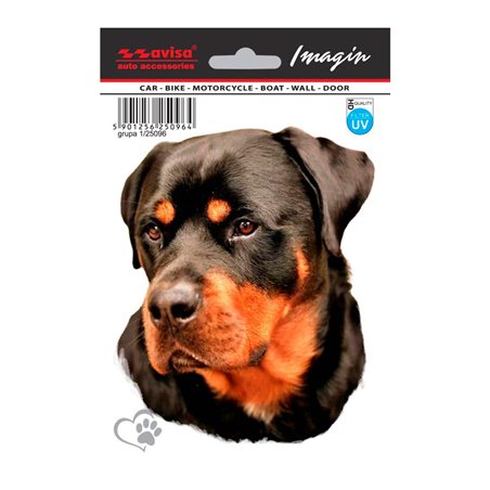 Autocollant AutoTattoo Rottweiler - 13,5x11cm