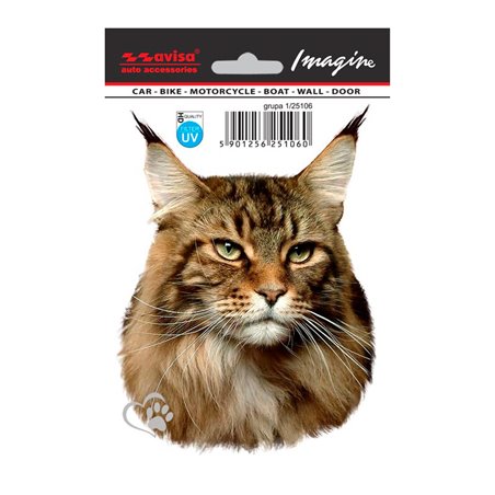 Autocollant AutoTattoo Maine Coon - 11x14,5cm