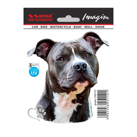 Autocollant AutoTattoo Staffordshire Bull Terrier - 11x14,5cm