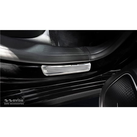 Seuils de portes inoxydable sur mesure pour Mercedes CLS II Shooting Brake (X118) 2019- 2-pièces (portes arrières)