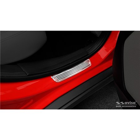 Seuils de portes inoxydable sur mesure pour Mercedes GLA I (X156) 2013-2020 & GLA II (H247) 2020- - 2-pièces (portes arrières)