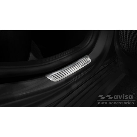 Seuils de portes inoxydable sur mesure pour Mercedes Classe-A W177 HB/Sedan 2018- 2-pièces (portes arrières)