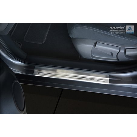 Seuils de portes inoxydable sur mesure pour Nissan X-Trail III 2014-2017 & FL 2017-2021 - 'Exclusive' - 4-pièces