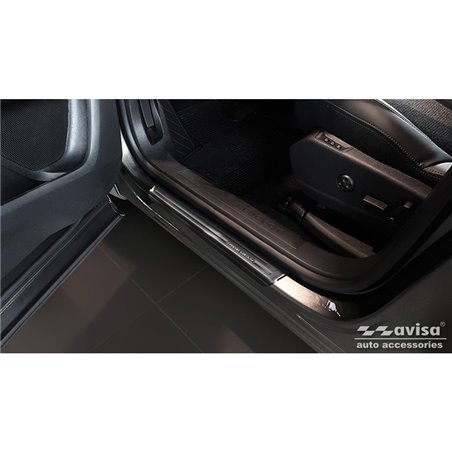 Seuils de portes inox noir sur mesure pour Peugeot 3008 2016- 'Special Edition' - 4-pièces