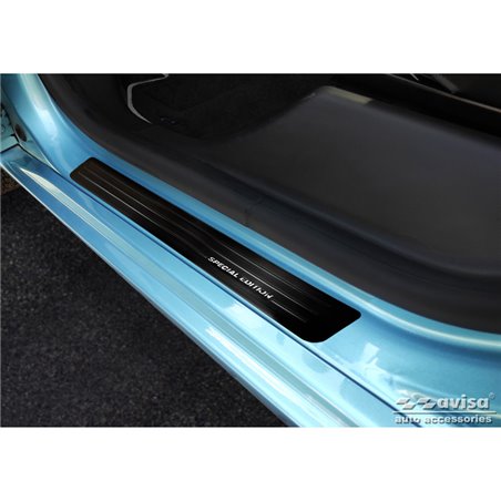 Seuils de portes inox noir sur mesure pour Renault Zoe FL 2019- 'Special Edition' - 4-pièces