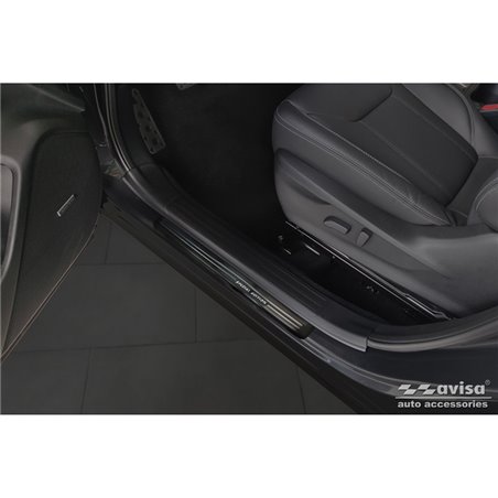 Seuils de portes inoxydable noir sur mesure pour Subaru Forester (SK) 2018- - 'Special Edition' - 4-pièces