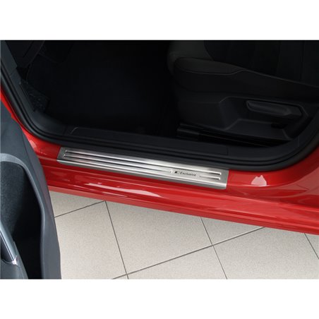 Seuils de portes inoxydable sur mesure pour Volkswagen Golf VII 5-portes & Variant 2012-2020 - 'Exclusive' - 4-pièces