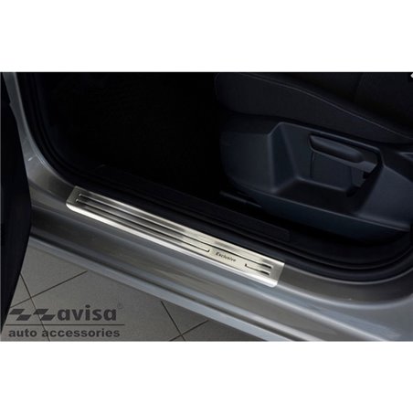 Seuils de portes inoxydable sur mesure pour Volkswagen Golf Sportsvan 2014- 'Exclusive' - 4-pièces