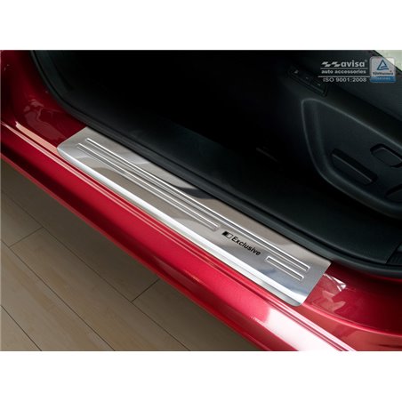 Seuils de portes inoxydable sur mesure pour Mazda 3 2013- & Mazda 6 2013- - 'Exclusive' - 4-pièces