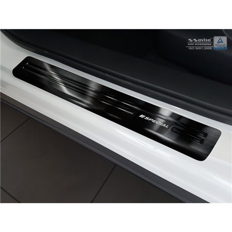 Seuils de portes inox noir sur mesure pour Mazda CX-5 2012-2017 4-pièces