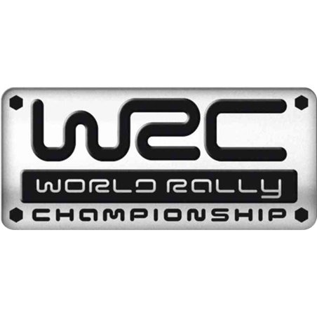 Emblème/Logo d'aluminium - WRC - 5,5x2,5cm