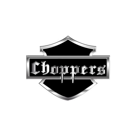 Emblème/Logo d'aluminium - CHOPPERS - 8,5x6cm