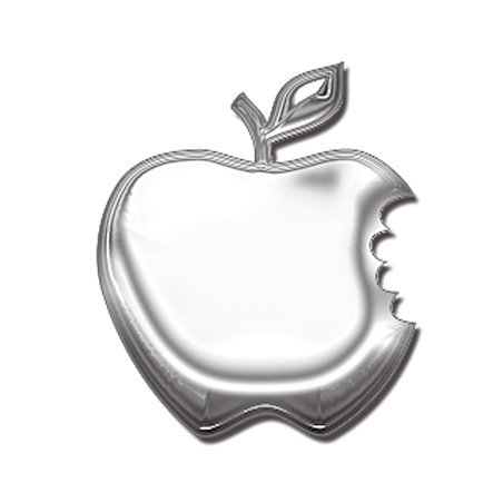 Autocollant AutoTattoo Alu Apple - 5x5,5cm