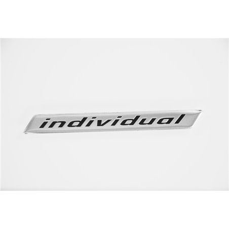 Emblème/Logo d'aluminium - INDIVIDUAL - 11,8x1,4cm