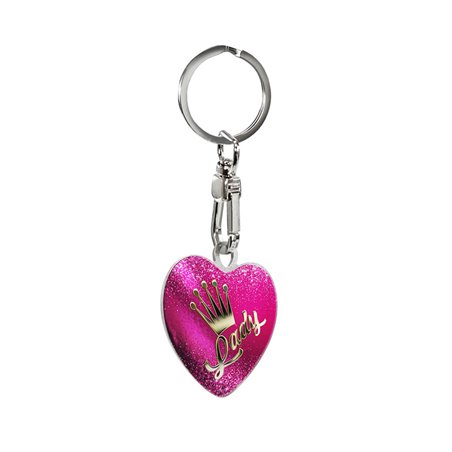 Porte-clés en acier inoxydable - Lady Heart