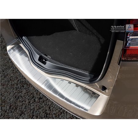 Protection de seuil arrière inox sur mesure pour Renault Grand Scenic IV 2016- 'Ribs'