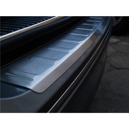 Protection de seuil arrière inox sur mesure pour Seat Altea XL 2006- 'Ribs'