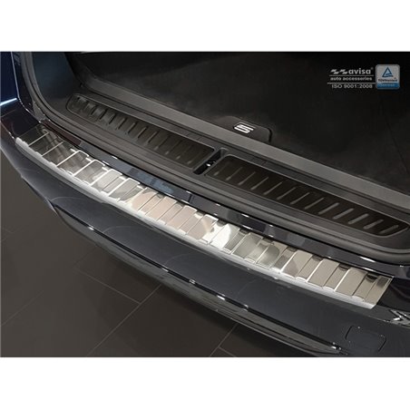 Protection de seuil arrière inox sur mesure pour BMW Série 5 G31 Touring 2017-2020 excl. M-Sport 'Ribs'