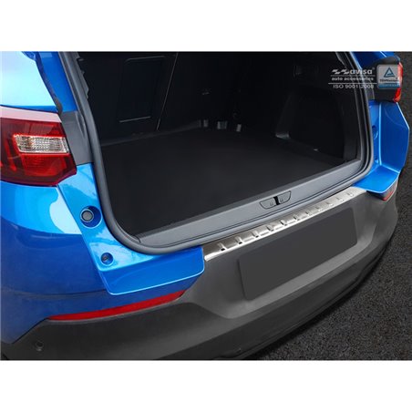 Protection de seuil arrière inox sur mesure pour Opel Grandland X 2017-2021 'Ribs'