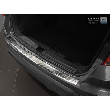 Protection de seuil arrière inox sur mesure pour Seat Arona 2017-2021 & Facelift 2021- 'Ribs'