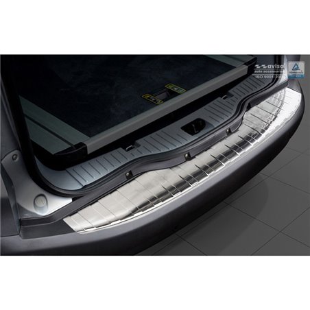 Protection de seuil arrière inox sur mesure pour Ford S-Max 2006-2015 'Ribs'