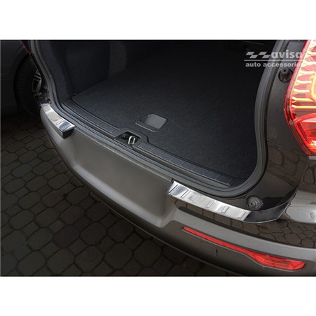 Protection de seuil arrière inox sur mesure pour Volvo XC40 2018- 'Ribs' (2 pièces)