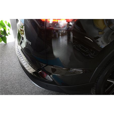 Protection de seuil arrière inox sur mesure pour Toyota RAV4 2015- 'Ribs'