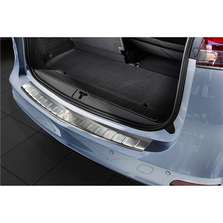 Protection de seuil arrière inox sur mesure pour Opel Zafira C 2012- 'Ribs'