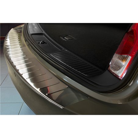 Protection de seuil arrière inox sur mesure pour Opel Insignia Sportstourer 2008- 'Ribs'