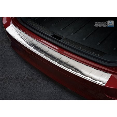 Protection de seuil arrière inox sur mesure pour BMW X6 (E71) 2009-2014 'Ribs'