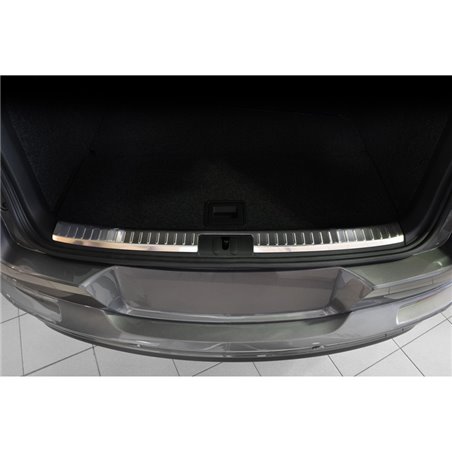 Protection de seuil arrière d'intérieur inox sur mesure pour Volkswagen Tiguan 2007-2016 'Ribs'