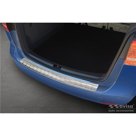 Protection de seuil arrière inox sur mesure pour Volkswagen Touran II GP2 2010-2015 'Ribs'