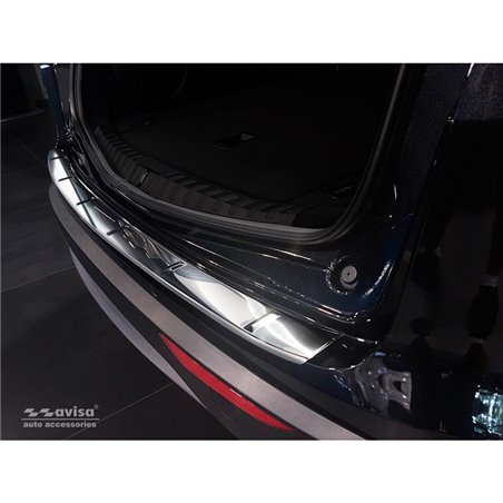 Protection de seuil arrière inox sur mesure pour Alfa Romeo Stelvio 2017- & FL 2020- 'Ribs'