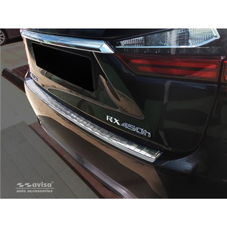 Protection de seuil arrière inox sur mesure pour Lexus RX 2015-2019 & FL 2019- 'Ribs'