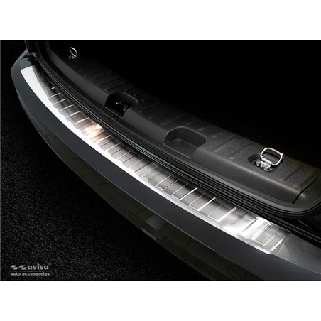 Protection de seuil arrière inox sur mesure pour Volkswagen Caddy 2004-2015 & 2015-2020 'Ribs'