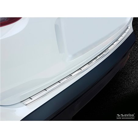 Protection de seuil arrière inox sur mesure pour Citroën C5 Aircross 2018- Incl. Facelift 'Ribs'