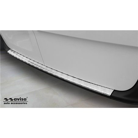 Protection de seuil arrière aluminium sur mesure pour Mercedes Sprinter III 2018- 'Riffled plate'