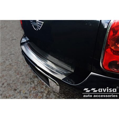 Protection de seuil arrière inox sur mesure pour Mini Countryman R60 2010-2014 'British Flag'