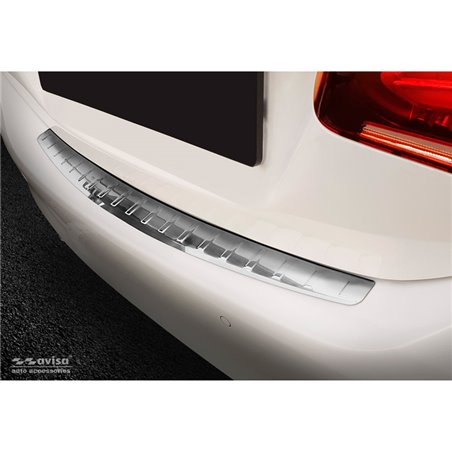 Protection de seuil arrière inox sur mesure pour Mercedes Classe-A W177 Sedan 9/2018- 'Ribs'