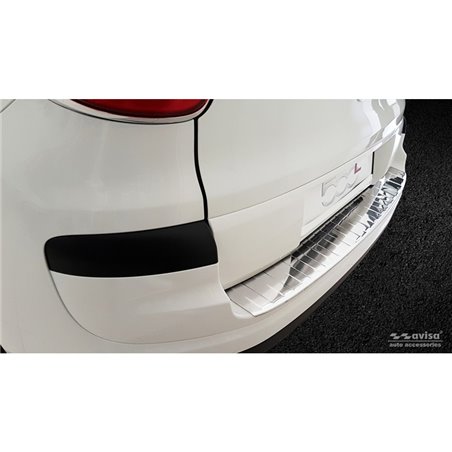 Protection de seuil arrière inox sur mesure pour Fiat 500L Facelift 2017- 'Ribs'