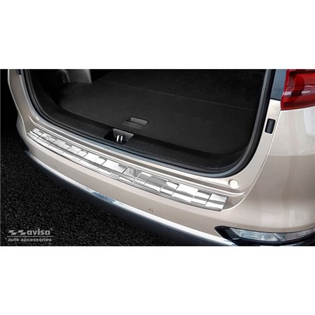 Protection de seuil arrière inox sur mesure pour Kia Sportage IV Facelift 2018-2021 'Ribs'