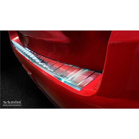 Protection de seuil arrière inox sur mesure pour Mitsubishi ASX Facelift 2019- 'Ribs'