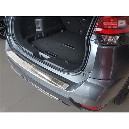 Protection de seuil arrière inox sur mesure pour Nissan X-Trail III (T32) Facelift 2017-2021 'Ribs'